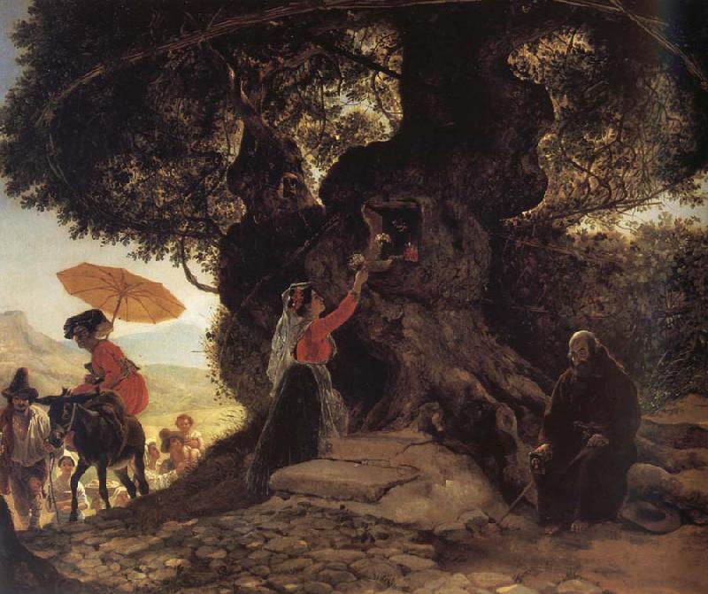 Karl Briullov At the Madonna-s oak China oil painting art